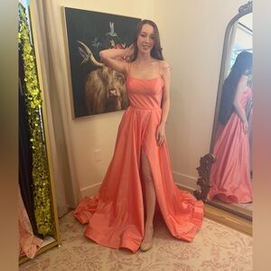 Sherri Hill Coral Prom Dress